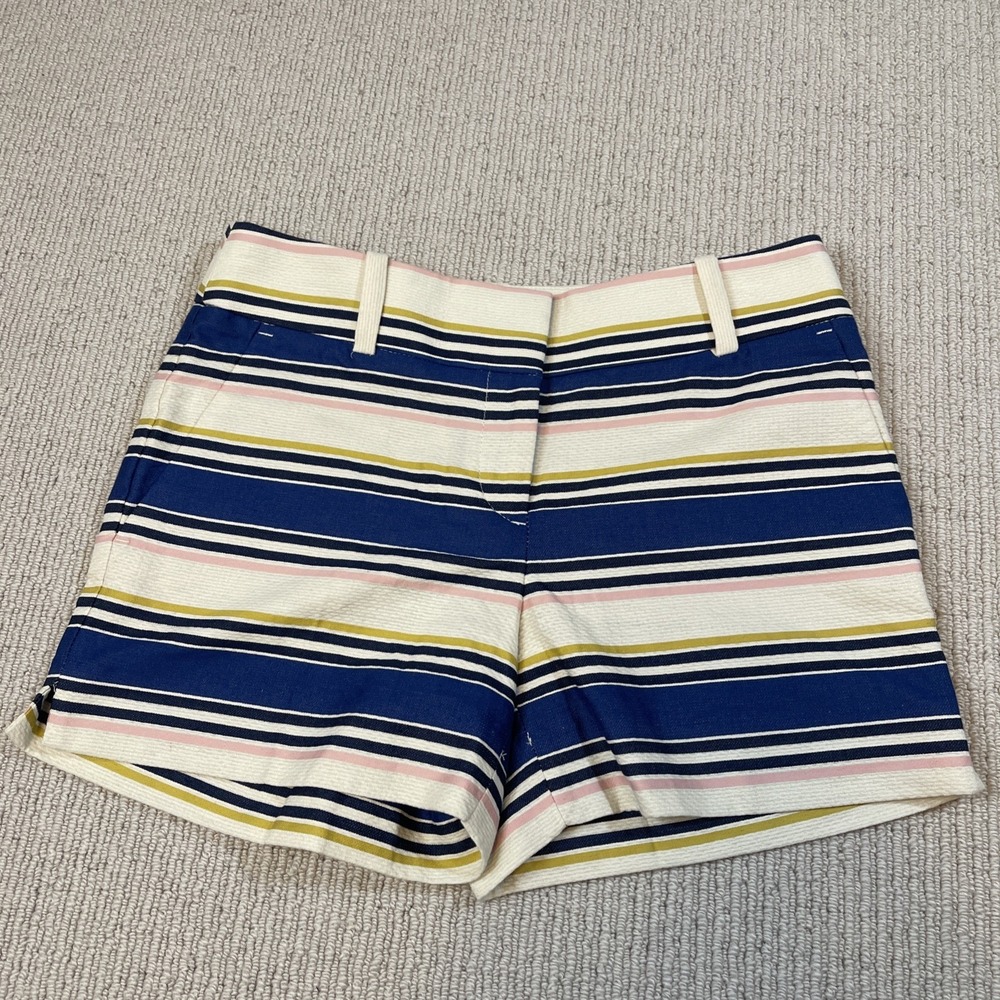 Ann Taylor The Loft Women's 00  The Riveria Short 4"striped Coastal